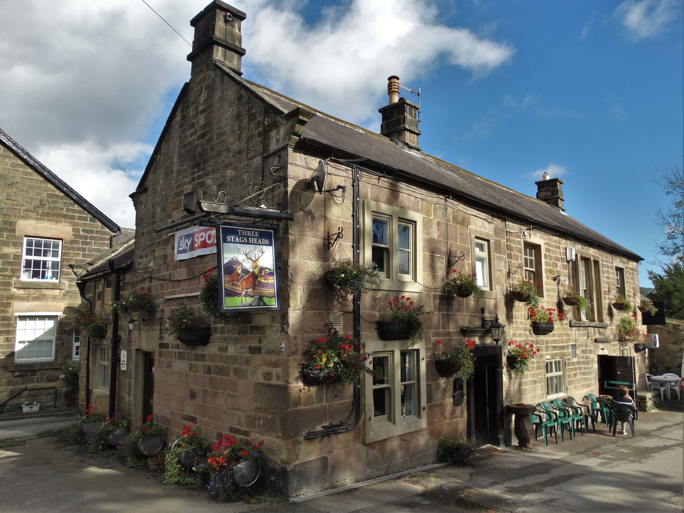 The Three Stags Heads pub in Darley Bridge