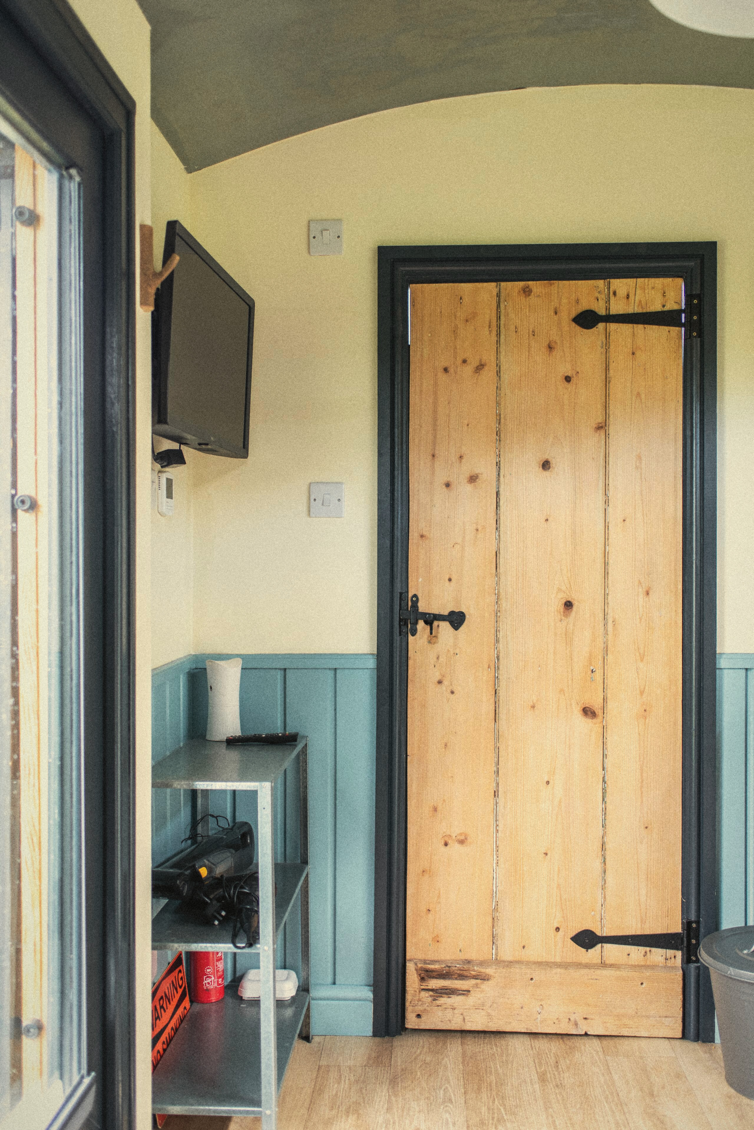 The patio doors and entrance inside The Carriage