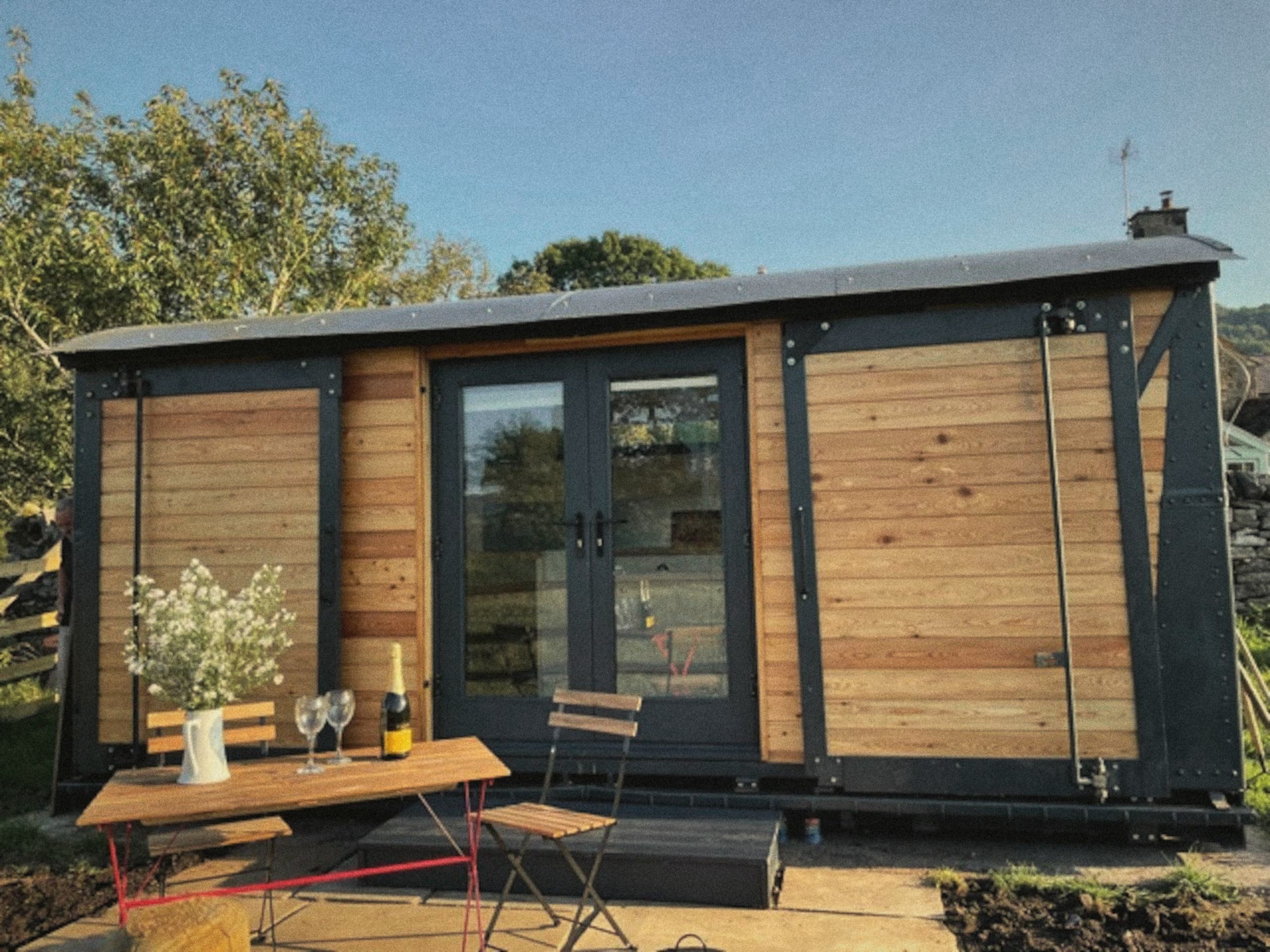 The Carriage patio doors and outdoor seating