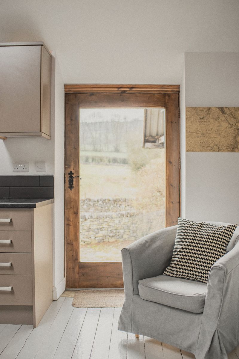 A reading chair by the window
